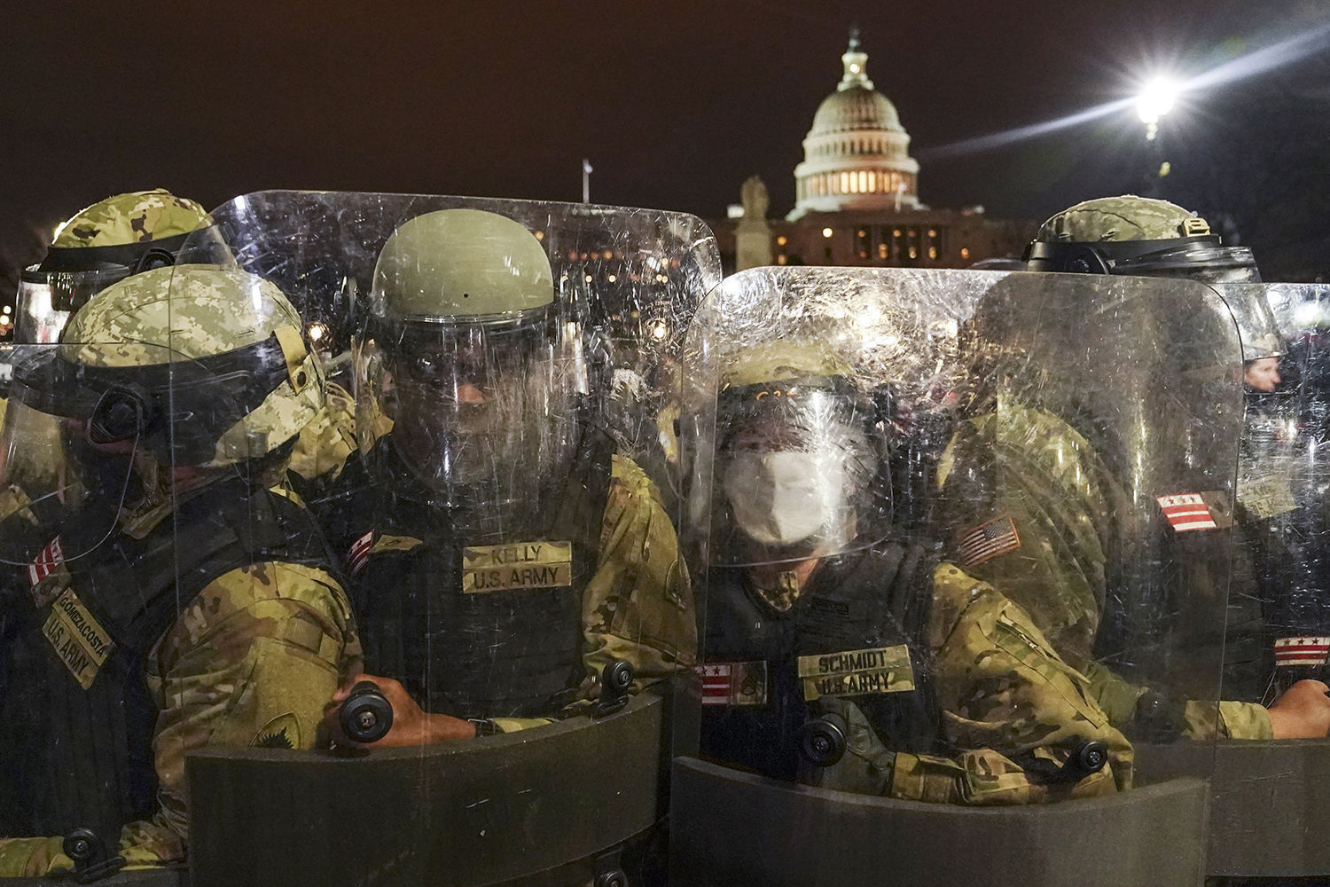 hires: Capitol riot, outside at night